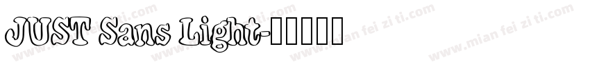 JUST Sans Light字体转换